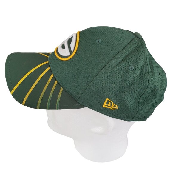 Green Bay Packer Football Cap Hat Adjustable Embroidered Air Vent Green & Gold - Picture 9 of 9